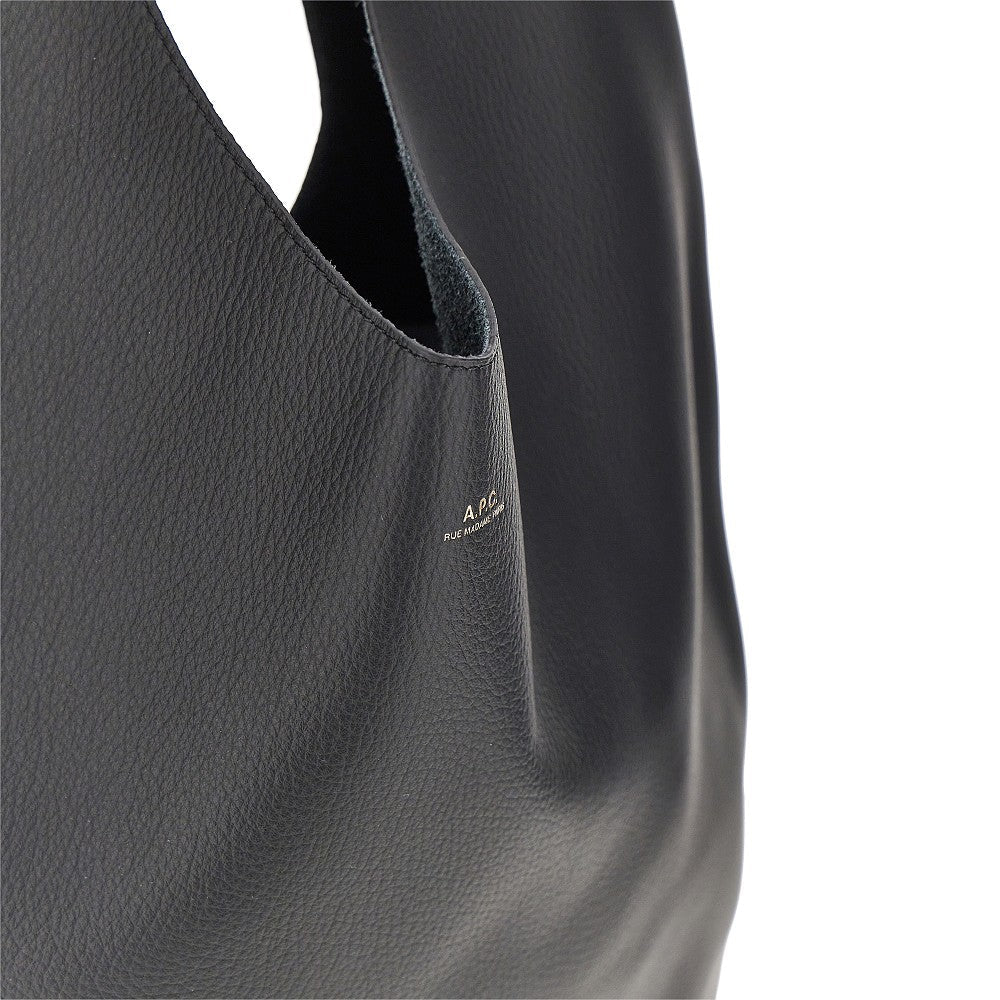 le neige grained leather bag