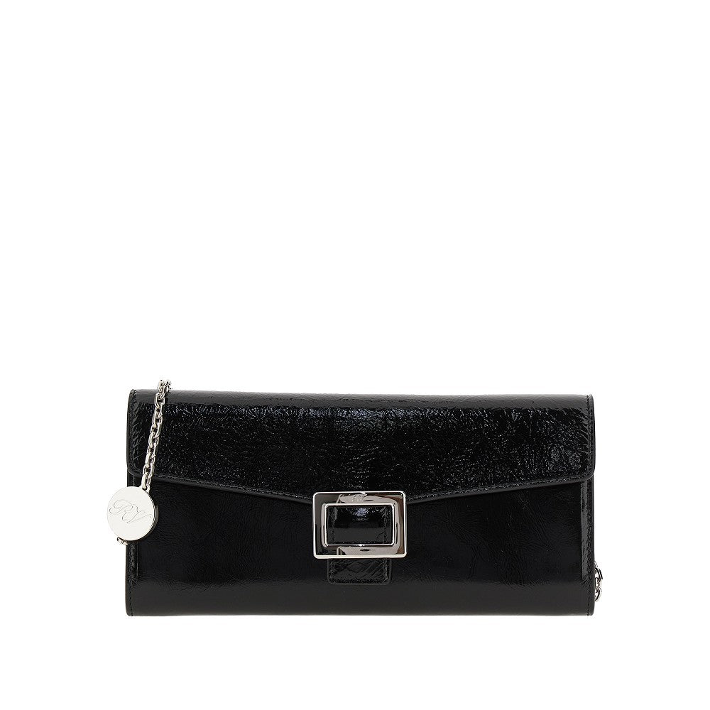 ROGER VIVIER OS leather belle vivier clutch