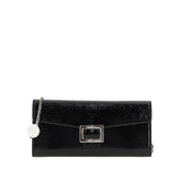 ROGER VIVIER OS leather belle vivier clutch