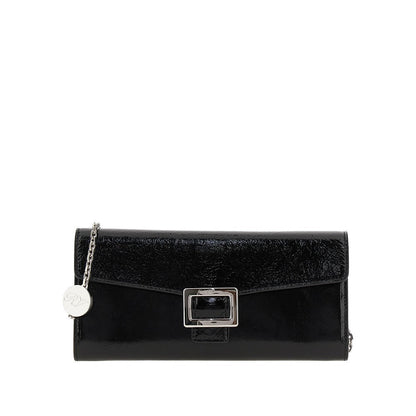 ROGER VIVIER OS leather belle vivier clutch