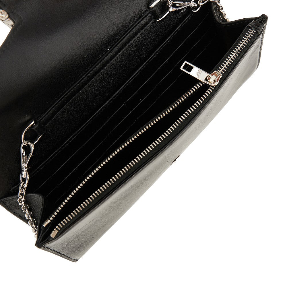 leather belle vivier clutch