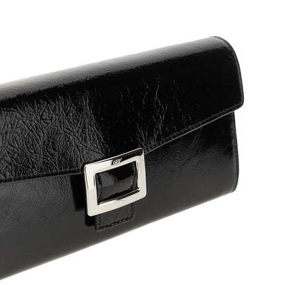 ROGER VIVIER OS leather belle vivier clutch