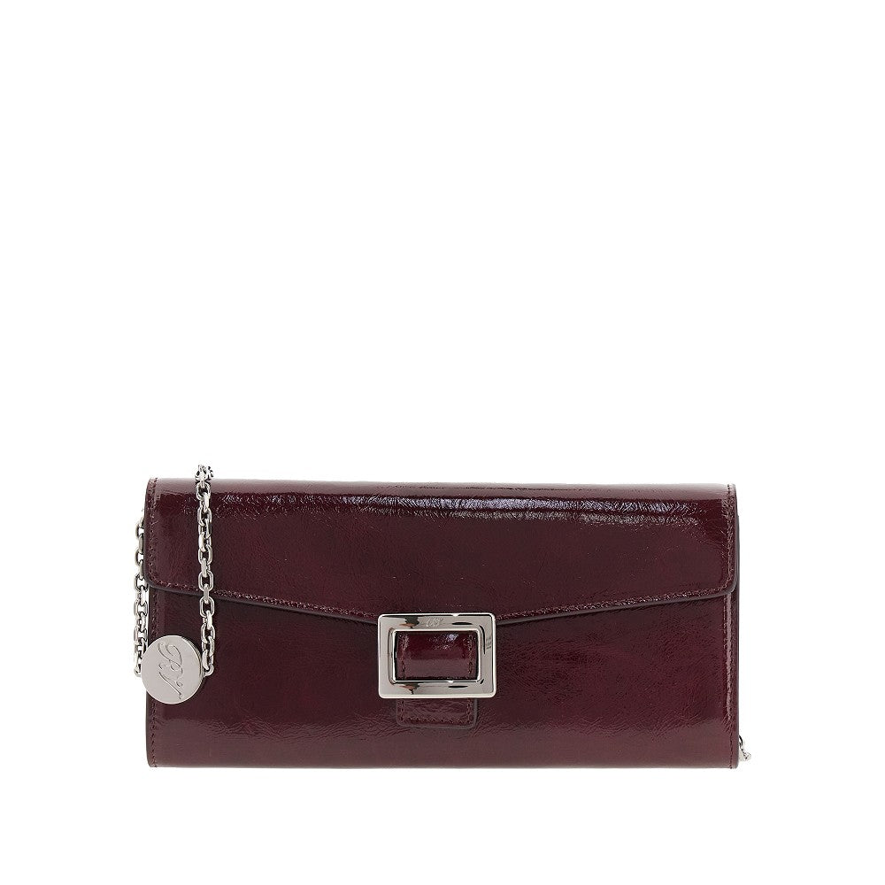 ROGER VIVIER OS leather belle vivier clutch