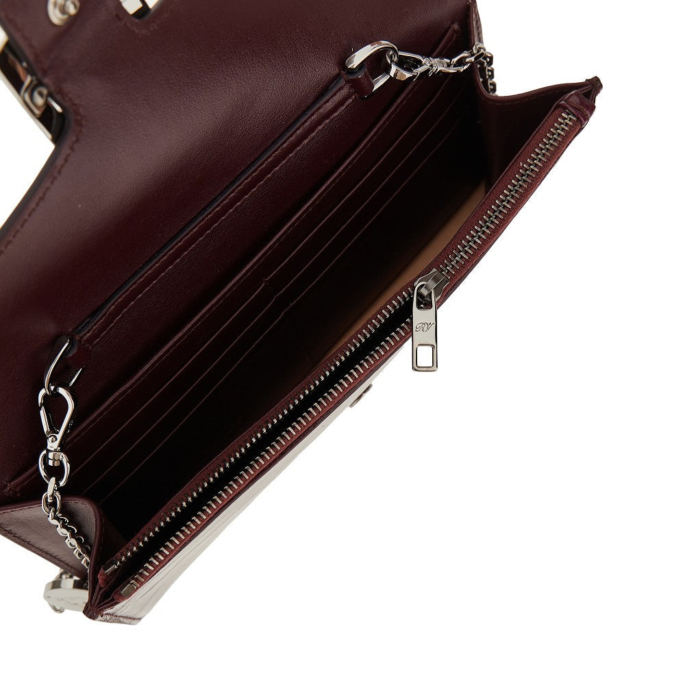 leather belle vivier clutch