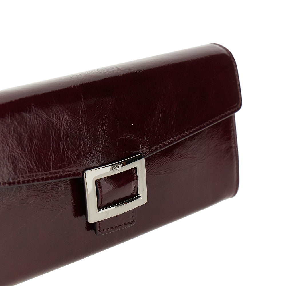 ROGER VIVIER OS leather belle vivier clutch