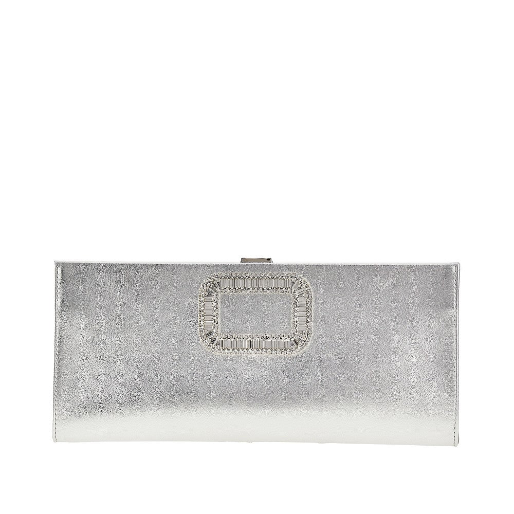 ROGER VIVIER OS leather pouch with pilgrim buckle