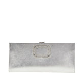 ROGER VIVIER OS leather pouch with pilgrim buckle