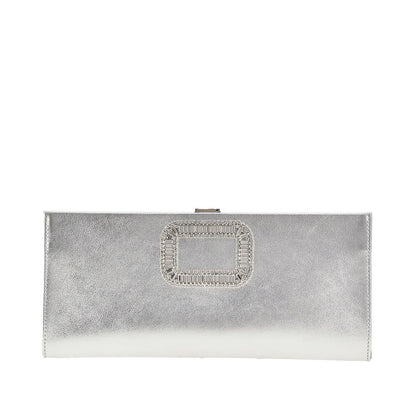 ROGER VIVIER OS leather pouch with pilgrim buckle