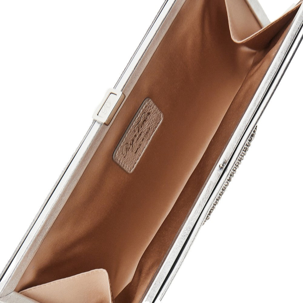 ROGER VIVIER OS leather pouch with pilgrim buckle