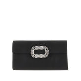 ROGER VIVIER OS sexy choc satin clutch