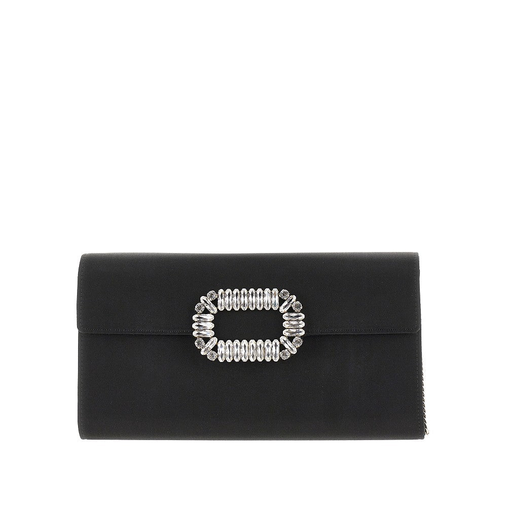 ROGER VIVIER OS sexy choc satin clutch