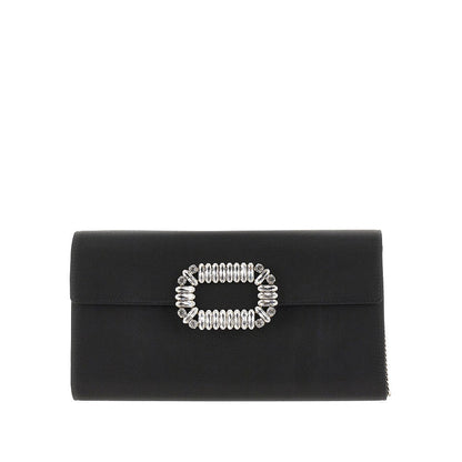 ROGER VIVIER OS sexy choc satin clutch