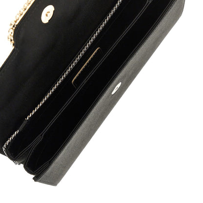 ROGER VIVIER OS sexy choc satin clutch