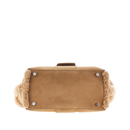 ROGER VIVIER OS mini viv choc leather shopping bag