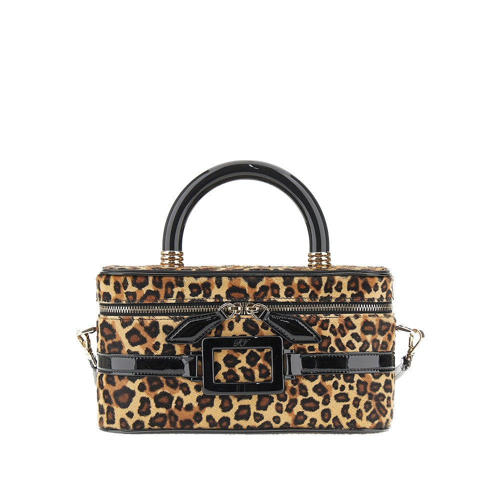 ROGER VIVIER OS calfhair mini belle vivier vanity bag