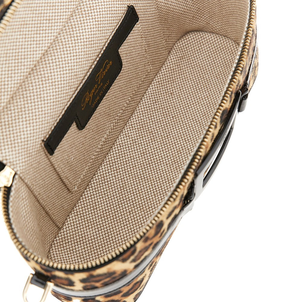 ROGER VIVIER OS calfhair mini belle vivier vanity bag