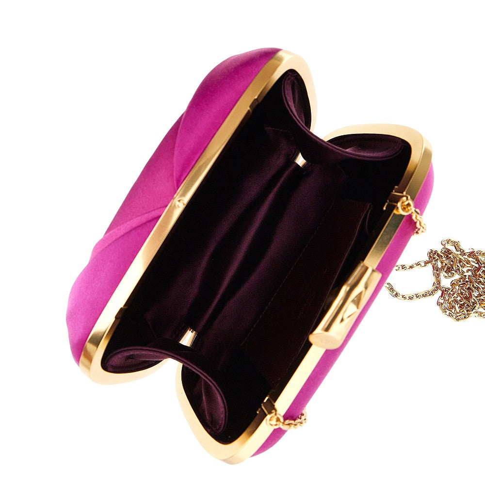 rose vivier satin clutch