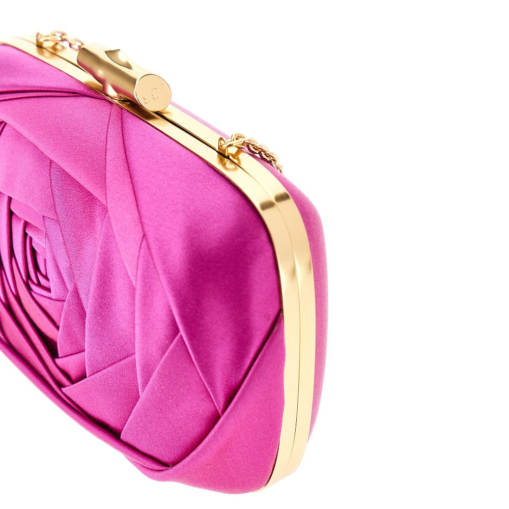 rose vivier satin clutch