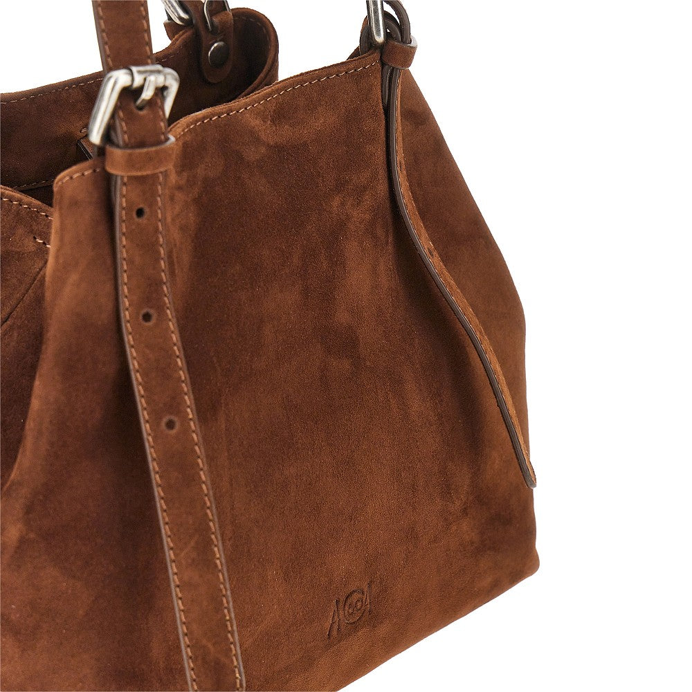 suede leather small galatea bag