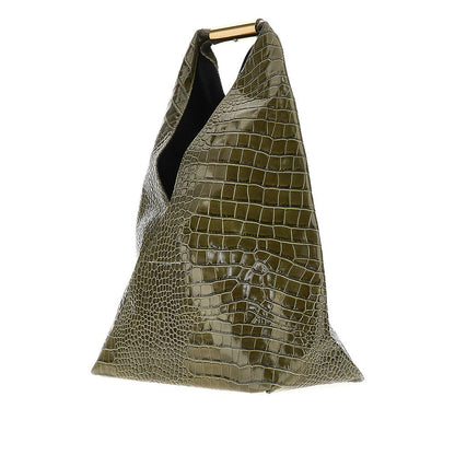 MM6 OS medium japanese croco embossed leather bag