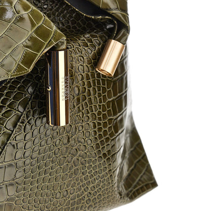 MM6 OS medium japanese croco embossed leather bag