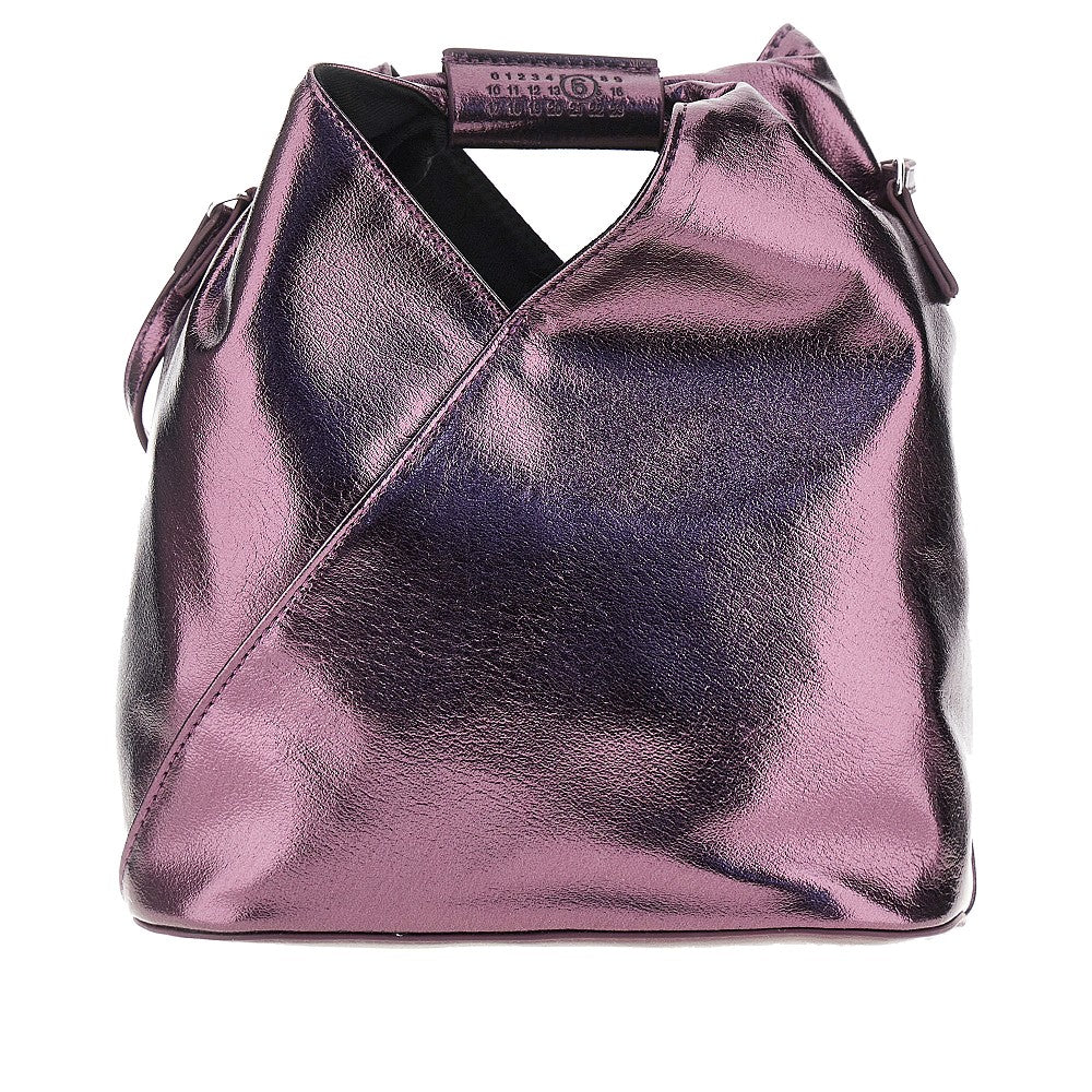 MM6 OS metallized faux leather japanese bag