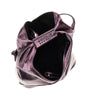 metallized faux leather japanese bag