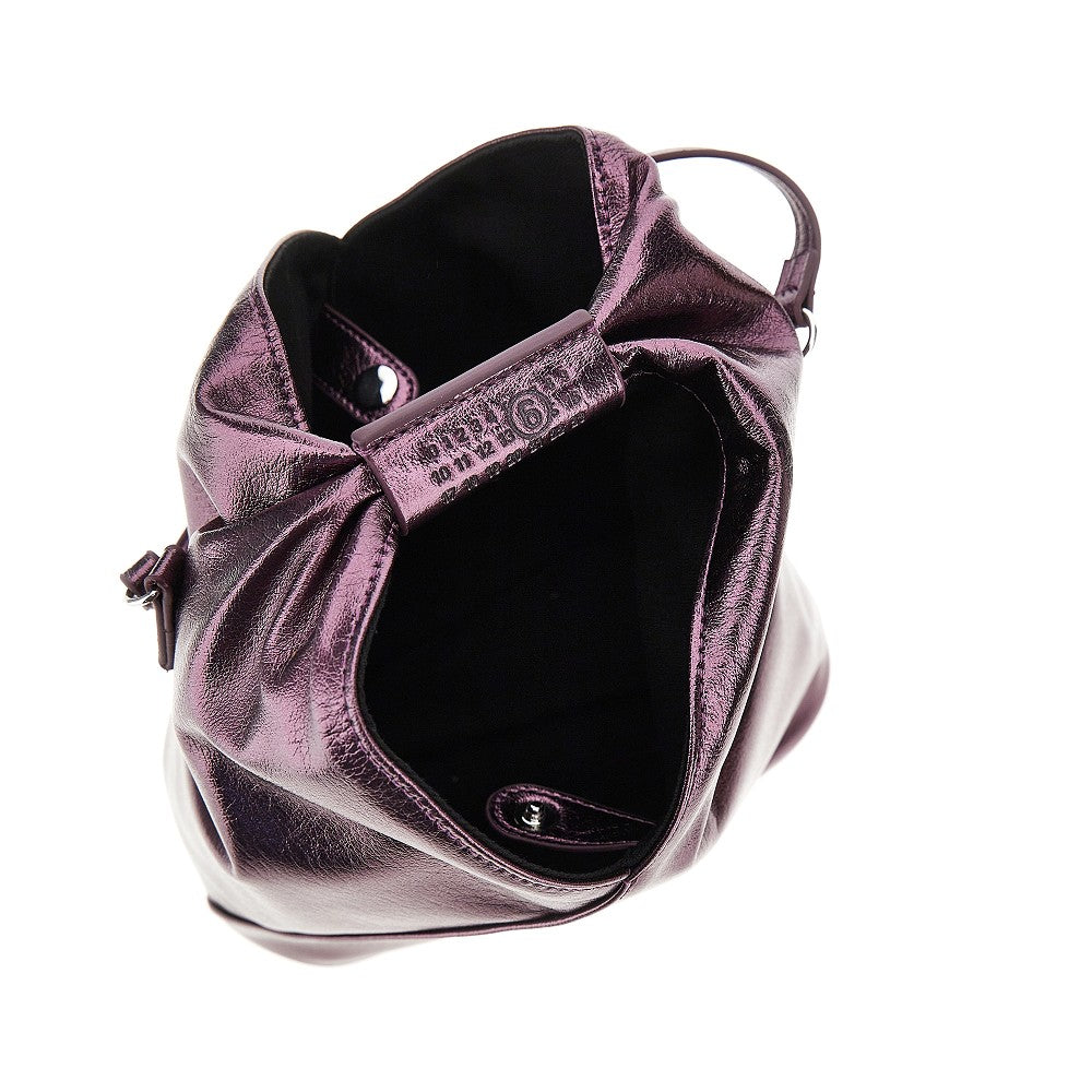 metallized faux leather japanese bag