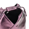 metallized faux leather japanese bag