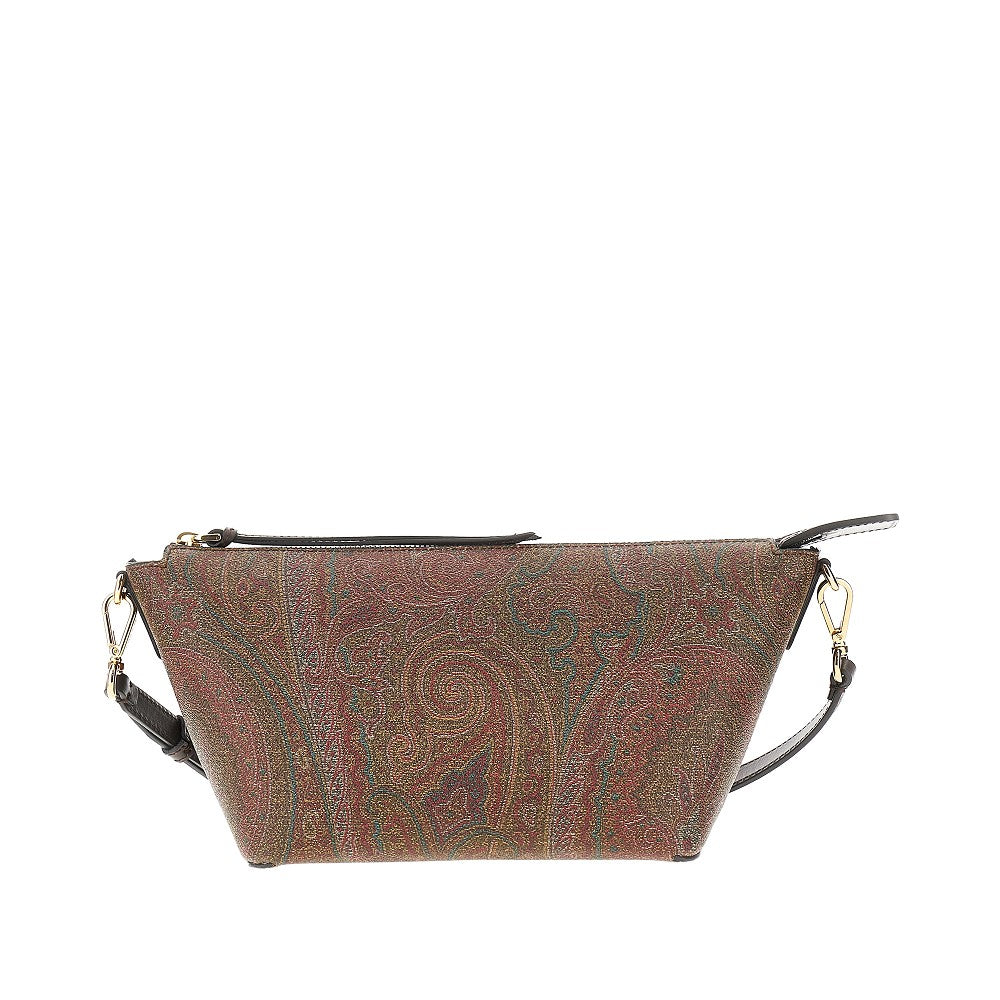 jacquard paisley fabric shoulder bag