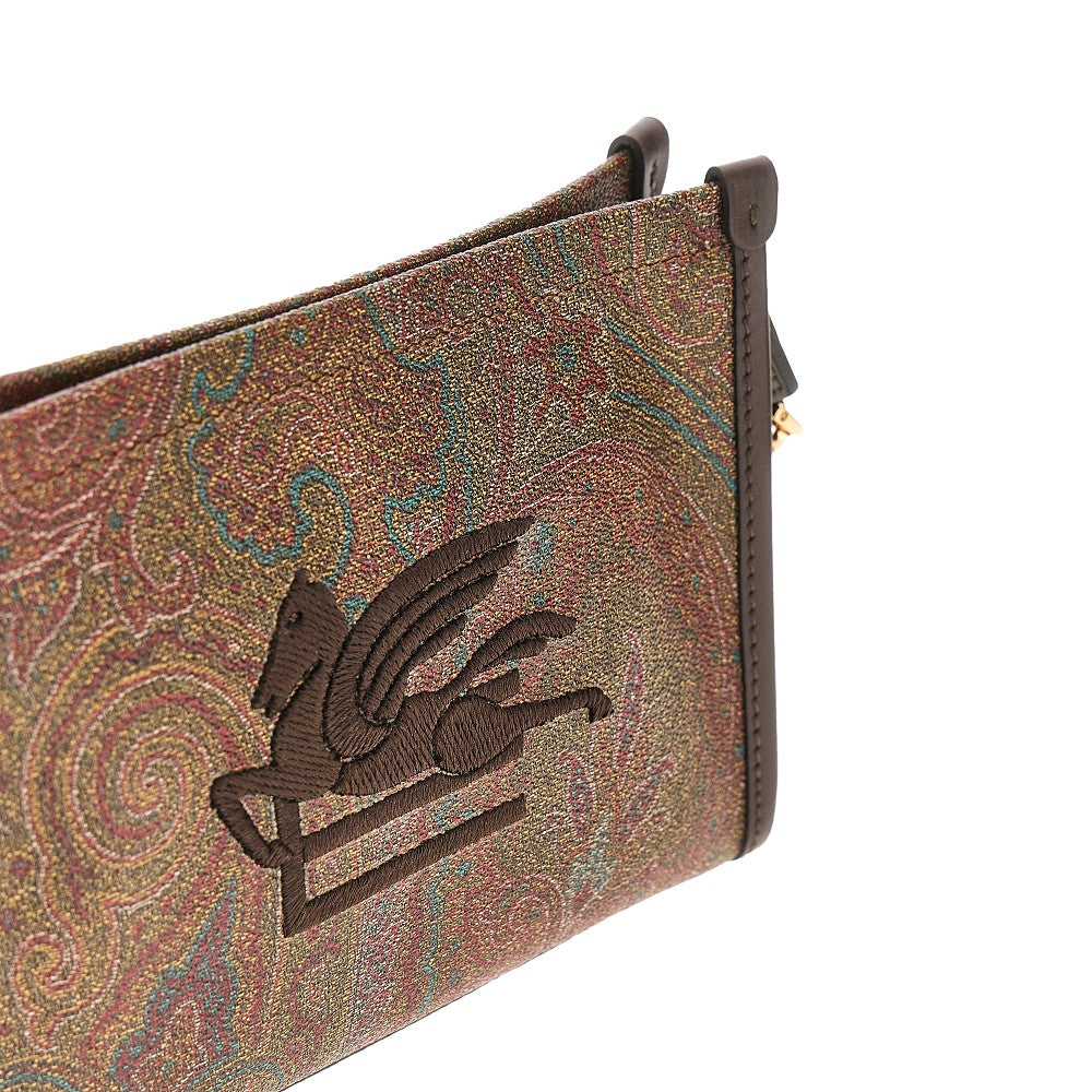 ETRO OS paisley pouch with pegaso patch