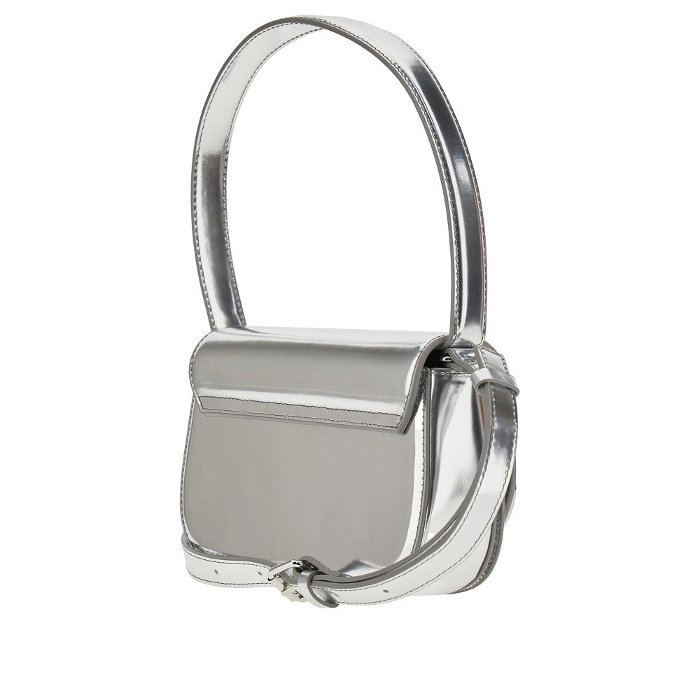mirrored leather 1dr shoulder bag