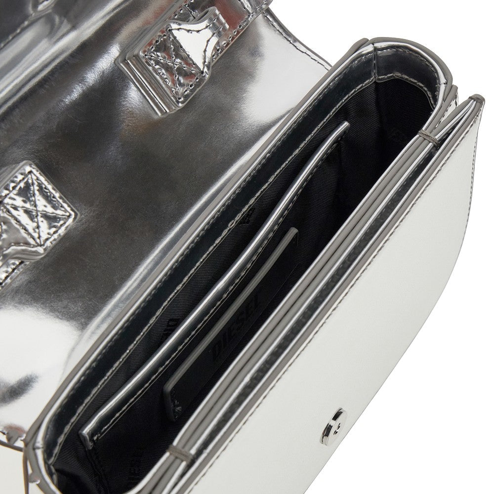 mirrored leather 1dr shoulder bag