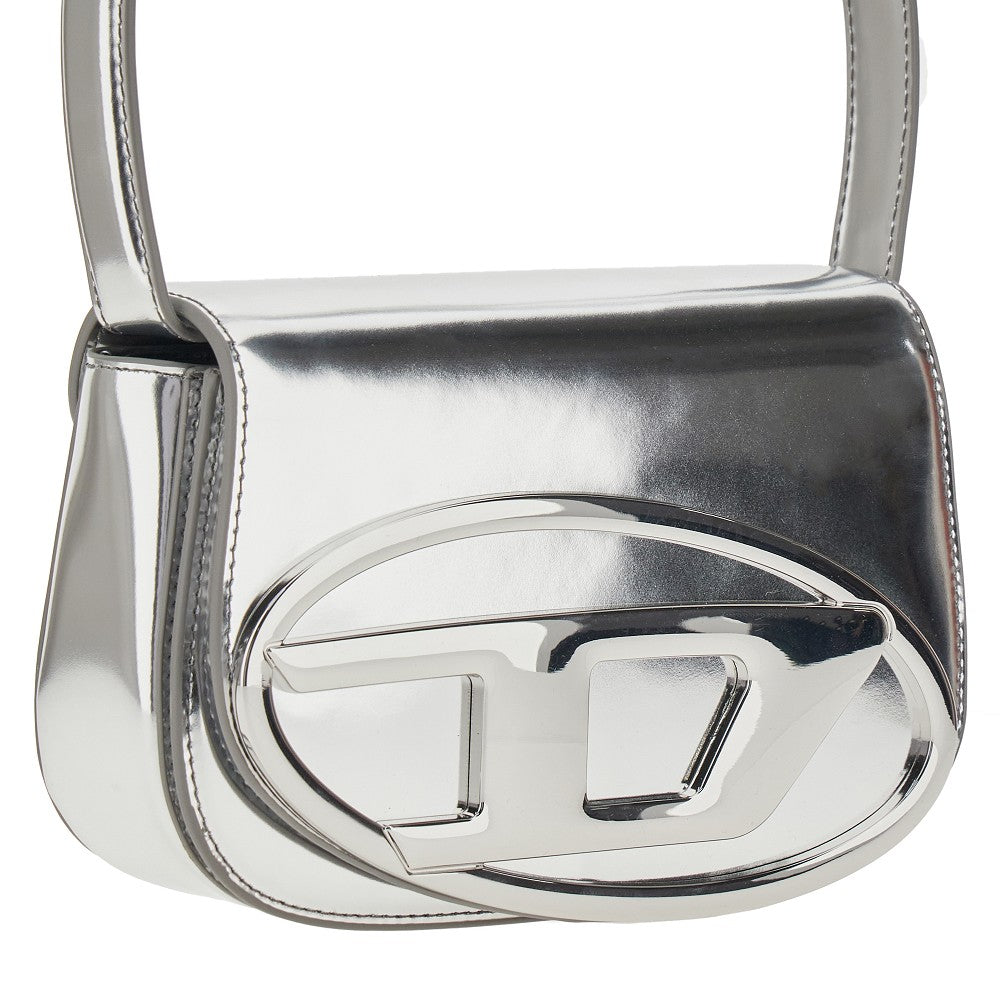 mirrored leather 1dr shoulder bag