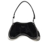 glossy faux leather play shoulder bag