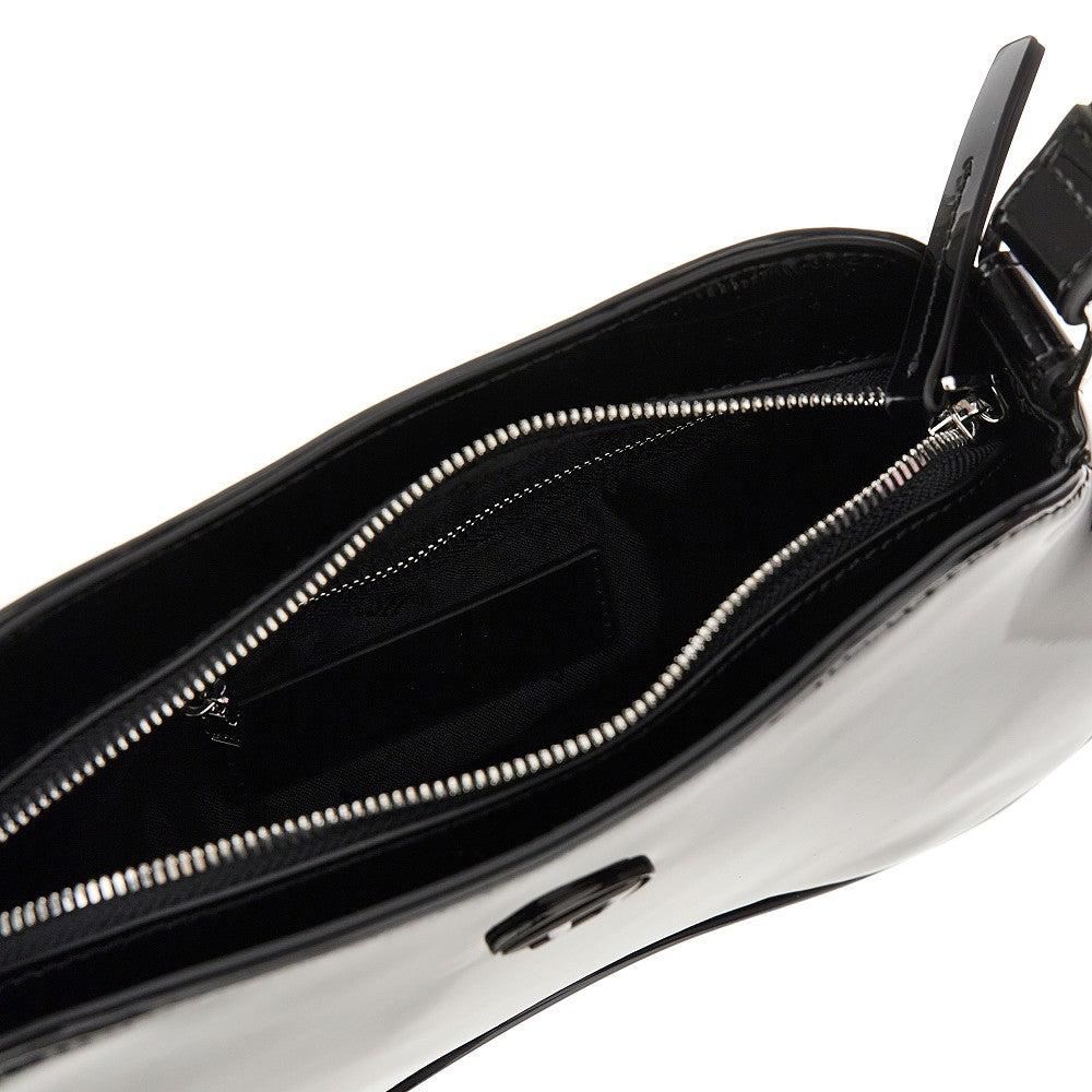 glossy faux leather play shoulder bag