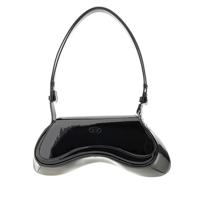glossy faux leather play bag
