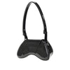 glossy faux leather play bag