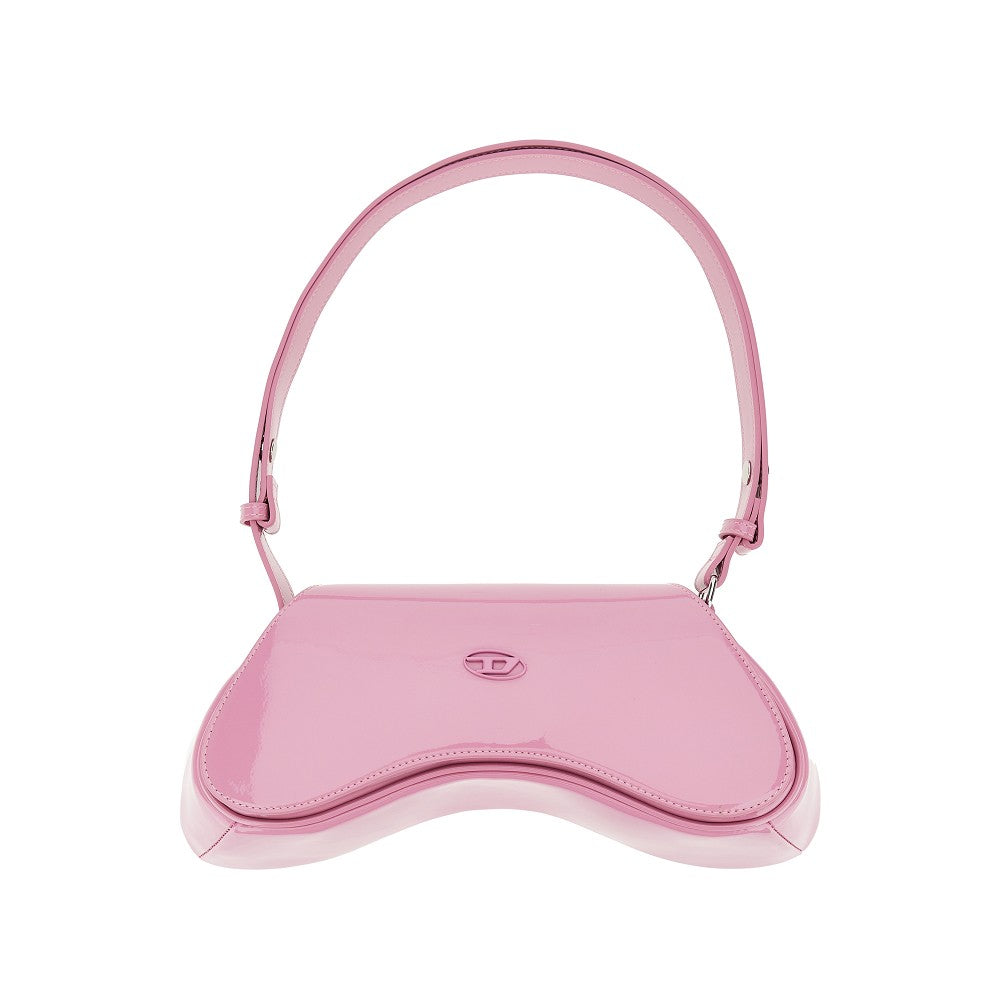 glossy faux leather play bag