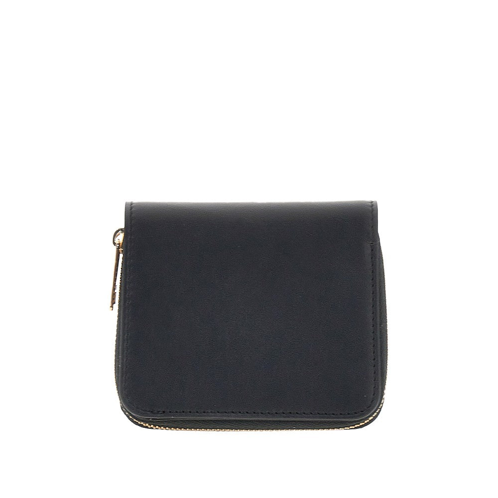 leather small bi-fold wallet