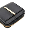 leather small bi-fold wallet