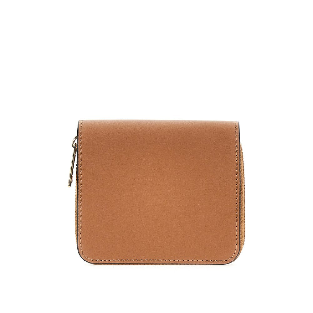 leather small bi-fold wallet