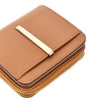 leather small bi-fold wallet