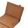 grained leather tri-fold wallet