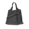 grained leather mini shopping bag