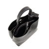 grained leather mini shopping bag