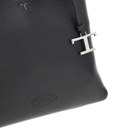 TODS OS grained leather mini shopping bag
