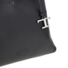 grained leather mini shopping bag