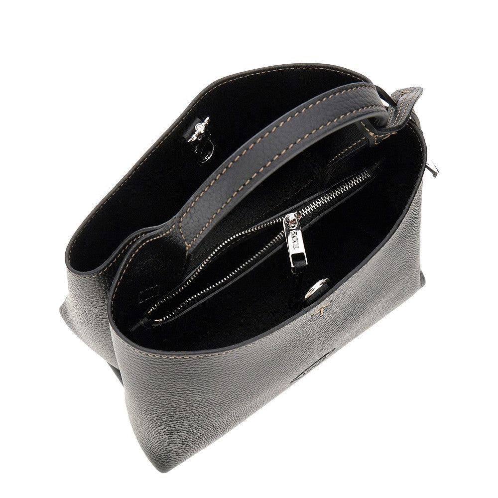 TODS OS grain leather micro shopping bag