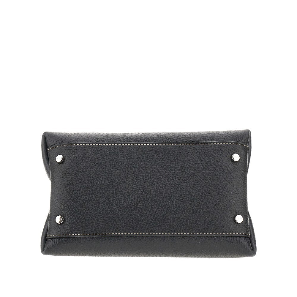 TODS OS grain leather micro shopping bag